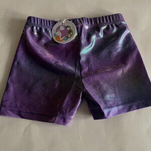 Iridescent Purple Metallic Shorts